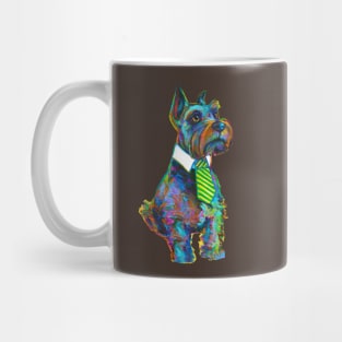 Schnauzer with necktie by Robert Phelps Mug